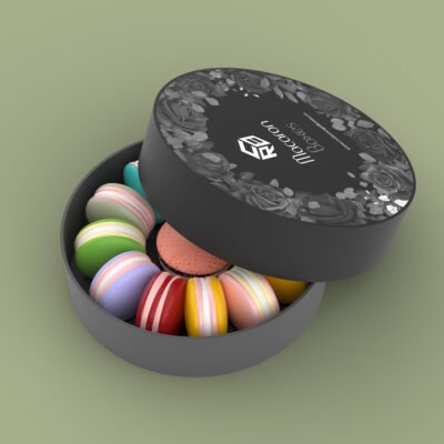 printed rigid macaron boxes